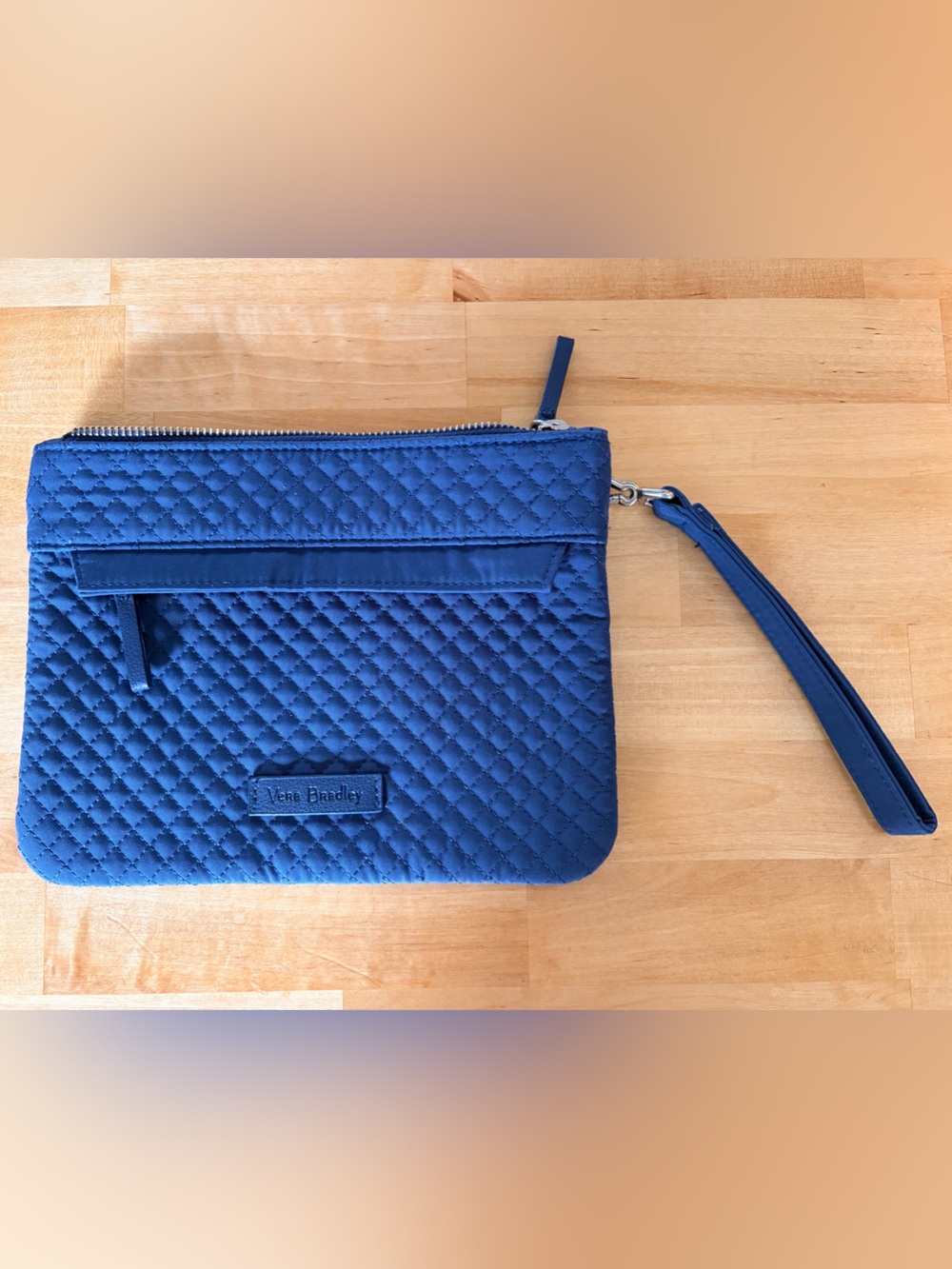Vera Bradley Quilted Navy Wristlet Clutch